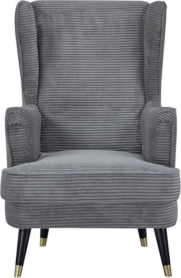 Home affaire Oorfauteuil ZILLER TV-stoel vrij in de ruimte te plaatsen in cord en fluweel - Foto 6