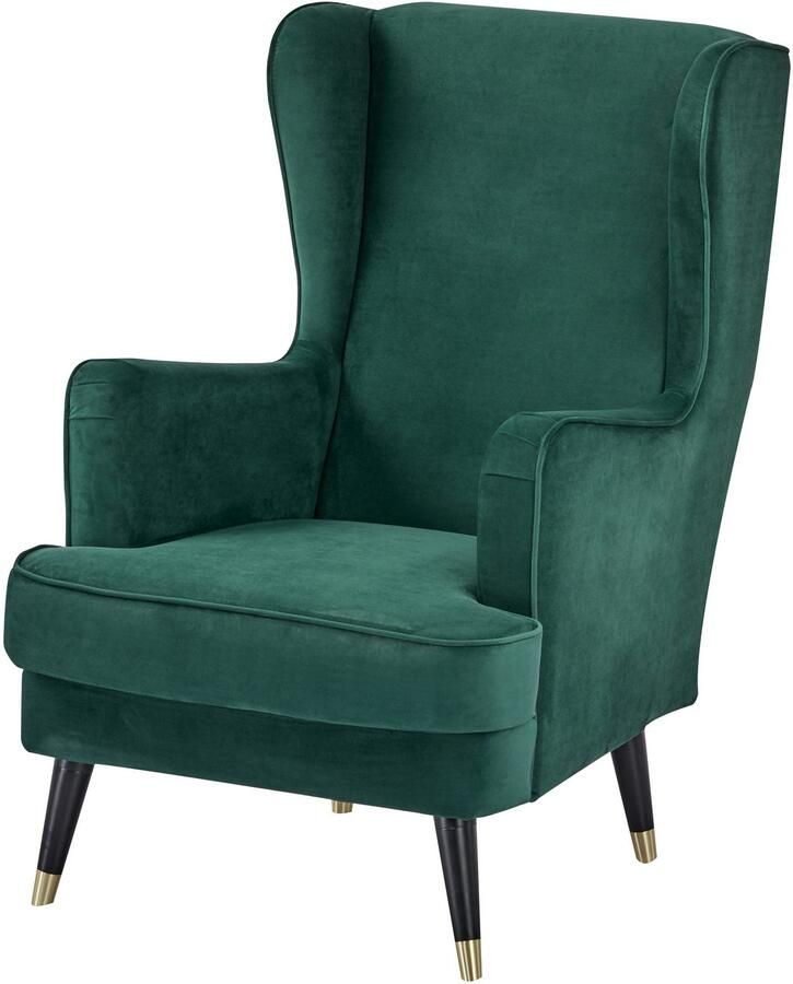 Home affaire Oorfauteuil ZILLER TV-stoel vrij in de ruimte te plaatsen in cord en fluweel - Foto 4