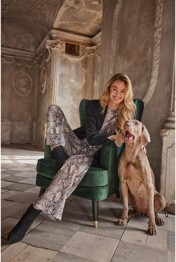 Home affaire Oorfauteuil ZILLER TV-stoel vrij in de ruimte te plaatsen in cord en fluweel - Foto 9