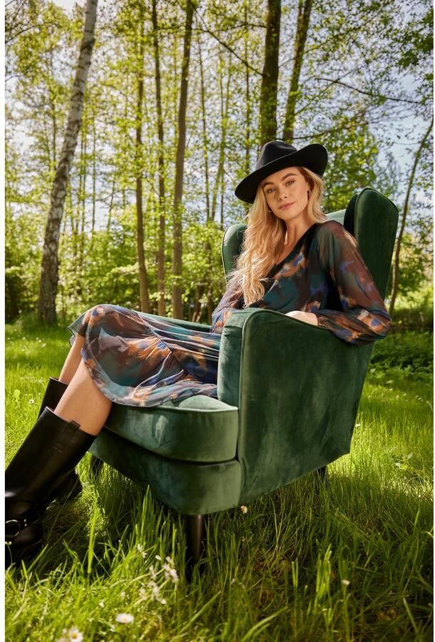 Home affaire Oorfauteuil ZILLER TV-stoel vrij in de ruimte te plaatsen in cord en fluweel - Foto 8