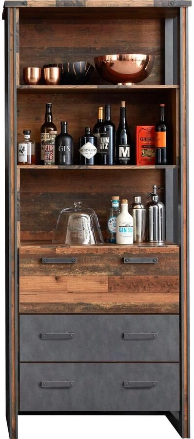 Home affaire Opbergrek BRISTOL Hoogte 212 cm met 2 lades en 1 klep - Foto 3