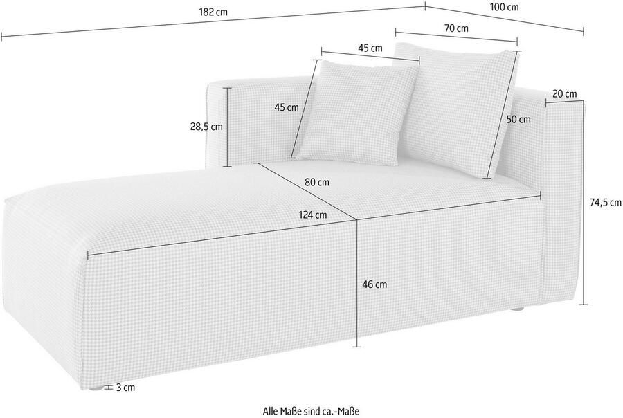 Home affaire Ottomane Comfine Modulaire ottomane om zelf samen te stellen in 3 bekledingvarianten - Foto 6