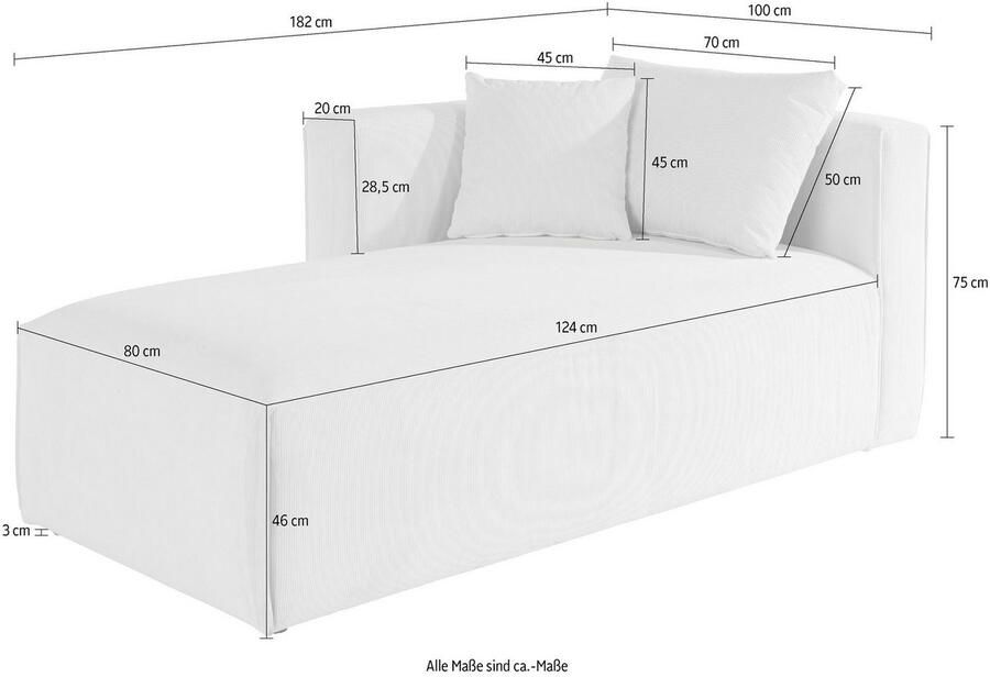 Home affaire Ottomane Comfine Modulaire ottomane om zelf samen te stellen in 3 bekledingvarianten - Foto 3