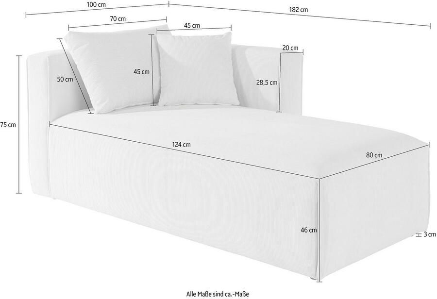 Home affaire Ottomane Comfine Modulaire ottomane om zelf samen te stellen in 3 bekledingvarianten - Foto 3