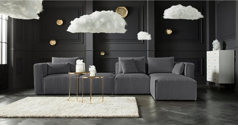 Home affaire Ottomane Comfine Modulaire ottomane om zelf samen te stellen in 3 bekledingvarianten - Foto 11