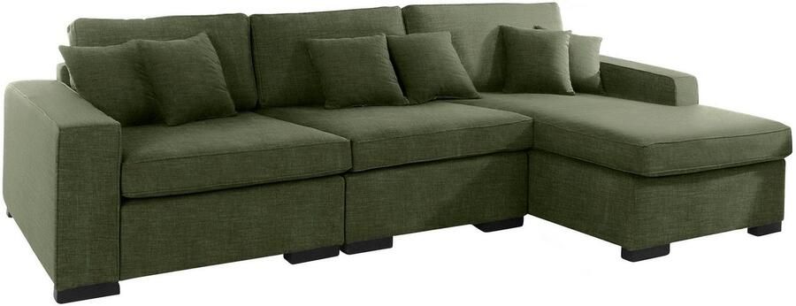 Home affaire Ottomane Skara L-vorm Loungebank met binnenveringsinterieur in vele overtrekkwaliteiten - Foto 5