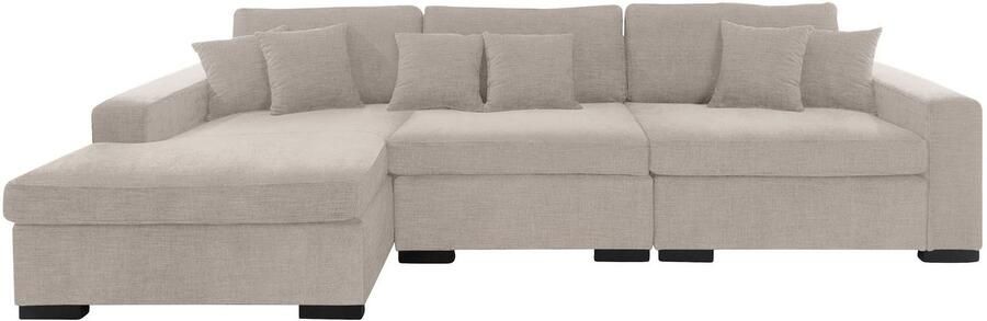 Home affaire Ottomane Skara L-vorm Loungebank met binnenveringsinterieur in vele overtrekkwaliteiten - Foto 3