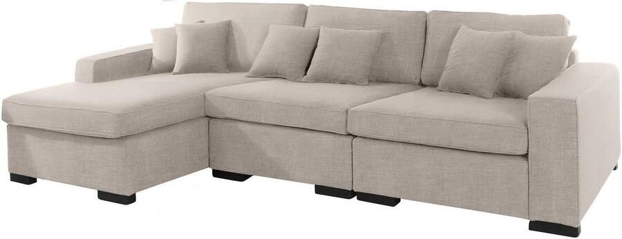 Home affaire Ottomane Skara L-vorm Loungebank met binnenveringsinterieur in vele overtrekkwaliteiten - Foto 2