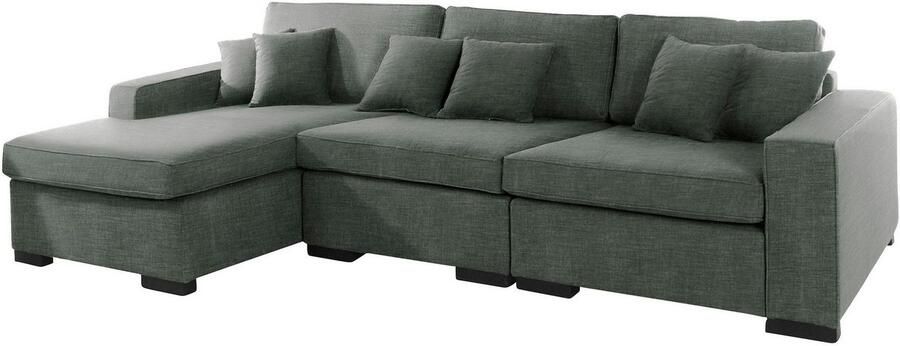 Home affaire Ottomane Skara L-vorm Loungebank met binnenveringsinterieur in vele overtrekkwaliteiten - Foto 2