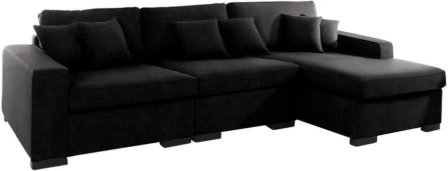 Home affaire Ottomane Skara L-vorm Loungebank met binnenveringsinterieur in vele overtrekkwaliteiten - Foto 6