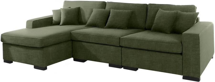 Home affaire Ottomane Skara L-vorm Loungebank met binnenveringsinterieur in vele overtrekkwaliteiten - Foto 2