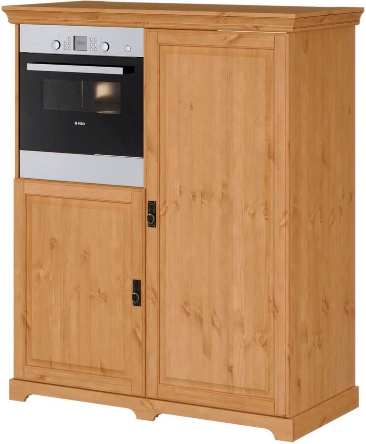 Home affaire Oven- koelkastombouw Rügen Breedte 127 cm massief grenen nis voor koelkast - Foto 4