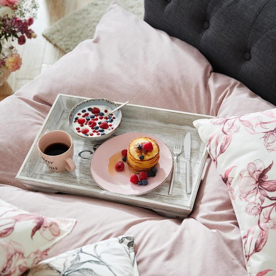 Home affaire Overtrekset Melli Dekbedovertrek van katoen linnen-look in mêlee-look - Foto 2