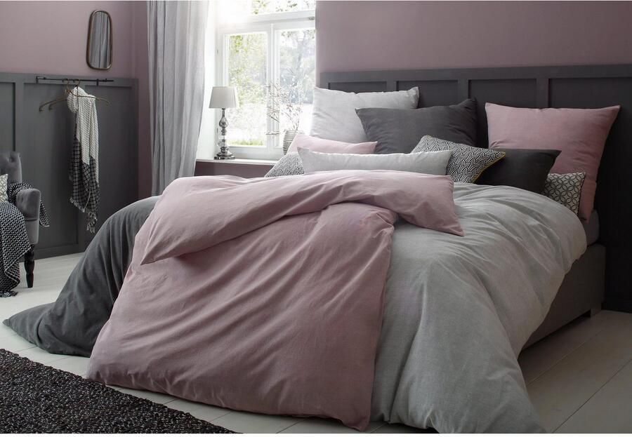 Home affaire Overtrekset Melli Dekbedovertrek van katoen linnen-look in mêlee-look - Foto 10