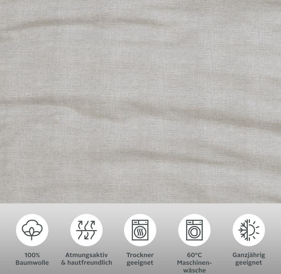 Home affaire Overtrekset Melli Dekbedovertrek van katoen linnen-look in mêlee-look - Foto 7