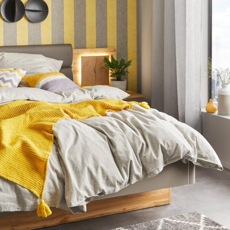 Home affaire Overtrekset Melli Dekbedovertrek van katoen linnen-look in mêlee-look - Foto 4