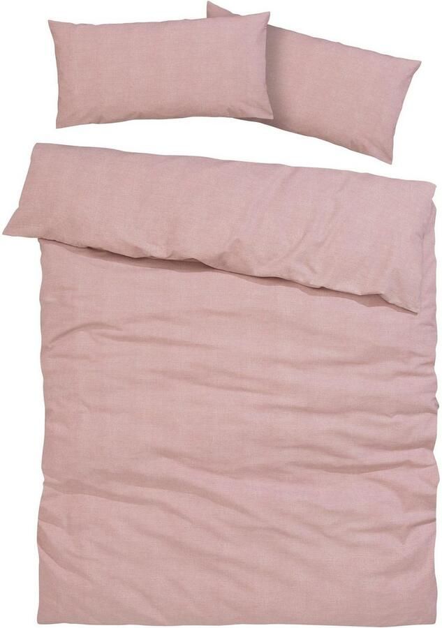 Home affaire Overtrekset Melli Dekbedovertrek van katoen linnen-look in mêlee-look - Foto 8