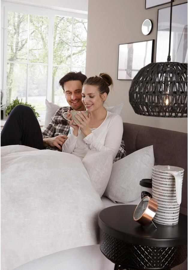 Home affaire Overtrekset Melli Dekbedovertrek van katoen linnen-look in mêlee-look - Foto 9