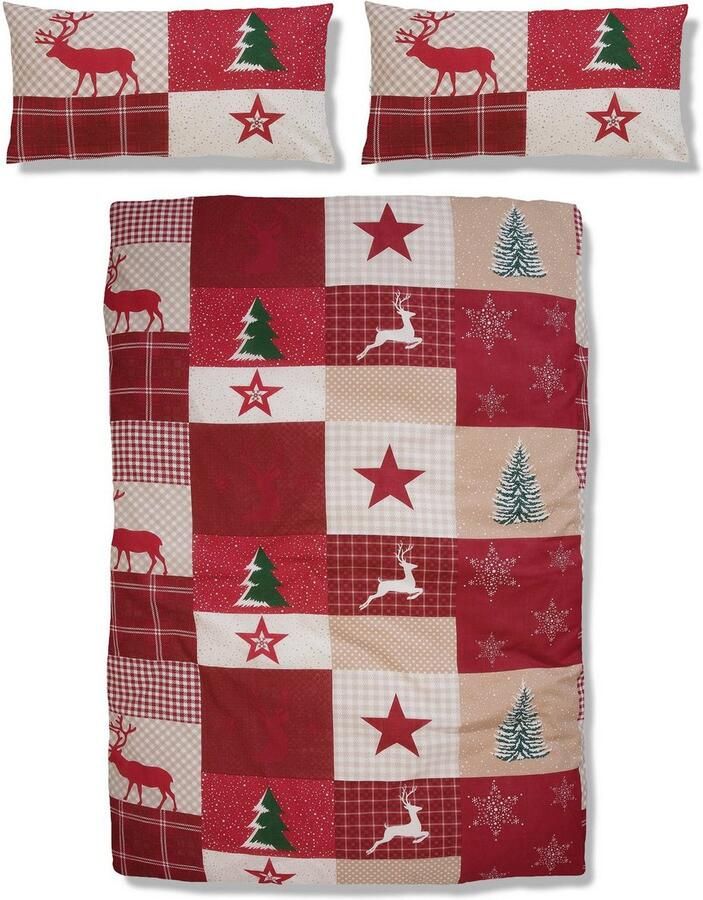 Home affaire Overtrekset Nicholas in mt. 135x200 of 155x220 cm ideaal voor de kerstdagen (2-delig) - Foto 4