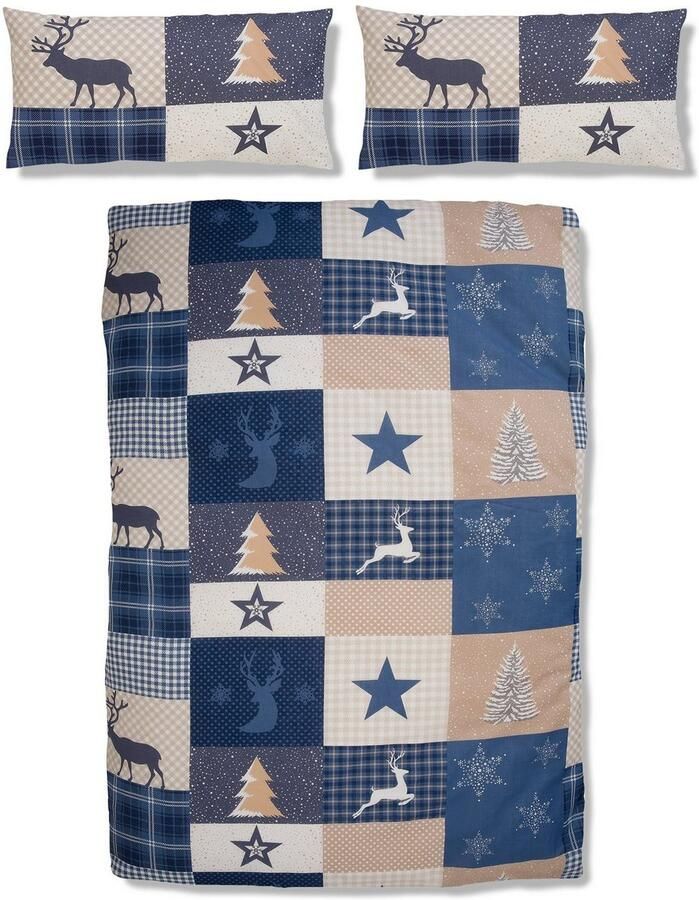 Home affaire Overtrekset Nicholas in mt. 135x200 of 155x220 cm ideaal voor de kerstdagen (2-delig) - Foto 4