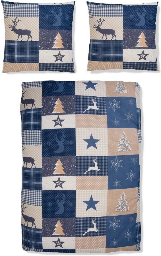 Home affaire Overtrekset Nicholas in mt. 135x200 of 155x220 cm ideaal voor de kerstdagen (2-delig) - Foto 5