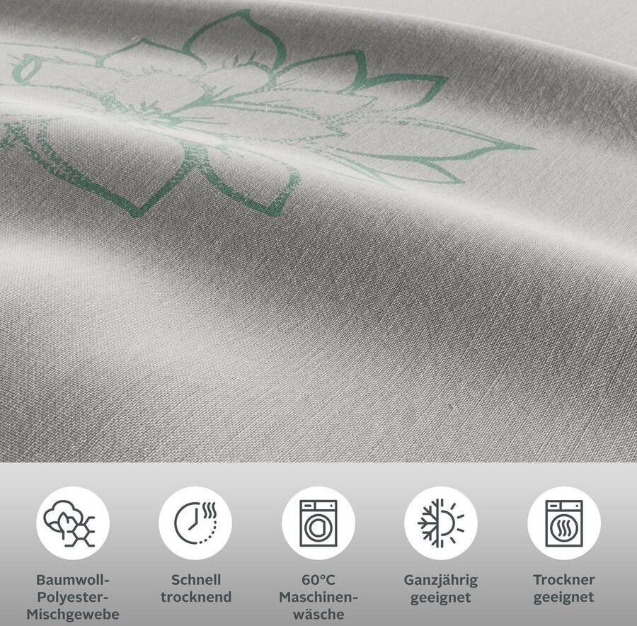 Home affaire Overtrekset Susan in mt. 135x200 of 155x220 cm in verschillende kwaliteiten romantische dekbedovertrek met bloemen (2-delig) - Foto 3