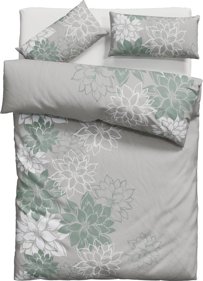 Home affaire Overtrekset Susan in mt. 135x200 of 155x220 cm in verschillende kwaliteiten romantische dekbedovertrek met bloemen (2-delig) - Foto 5