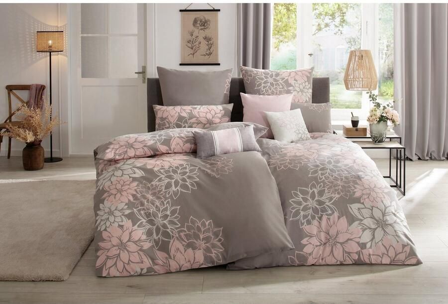 Home affaire Overtrekset Susan in mt. 135x200 of 155x220 cm in verschillende kwaliteiten romantische dekbedovertrek met bloemen (2-delig) - Foto 7