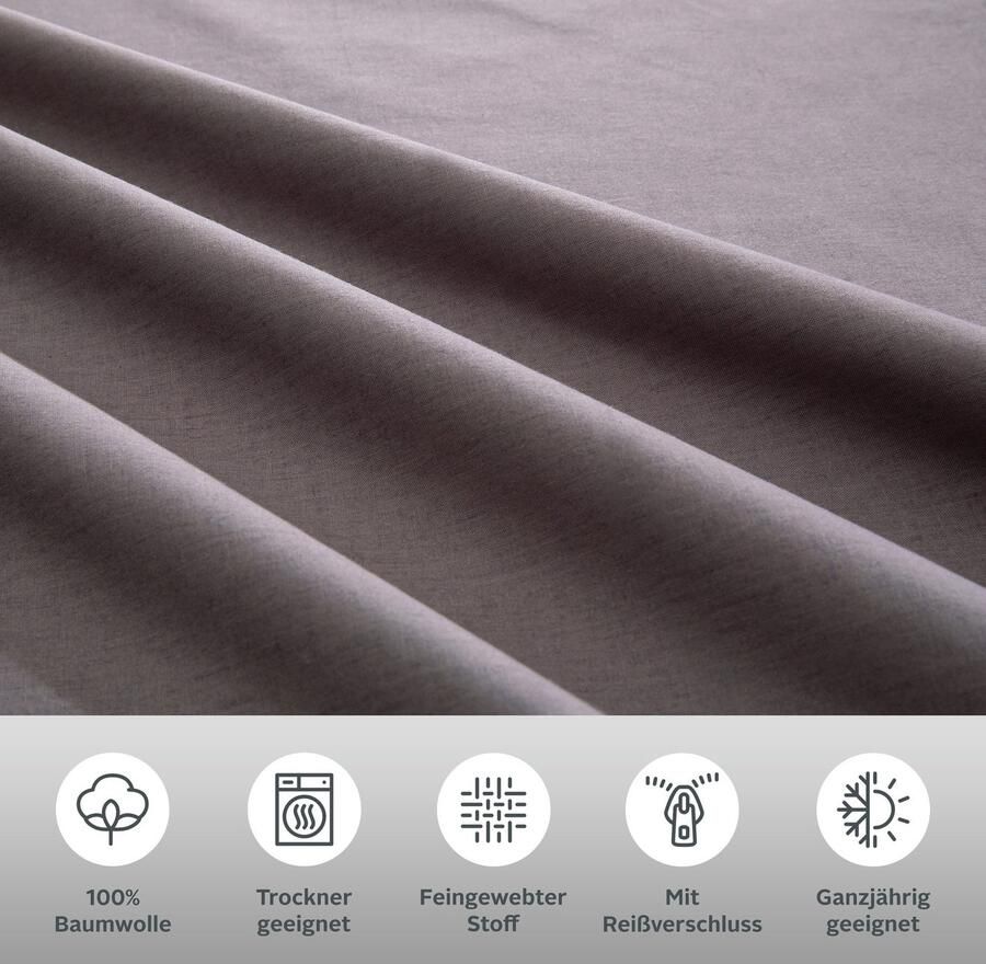 Home affaire Overtrekset Violetta in formaat 135 x 200 of 155 x 220 cm Dekbedovertrek van katoen romantische dekbedovertrek met volants (2-delig) - Foto 8