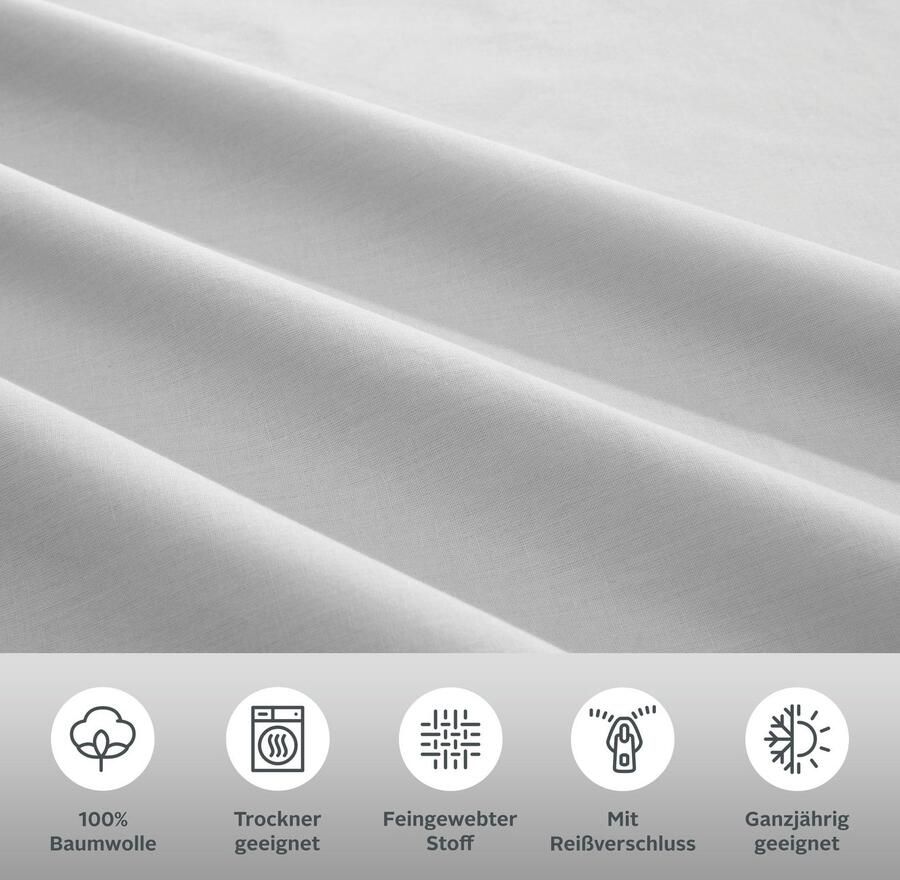 Home affaire Overtrekset Violetta in formaat 135 x 200 of 155 x 220 cm Dekbedovertrek van katoen romantische dekbedovertrek met volants (2-delig) - Foto 2