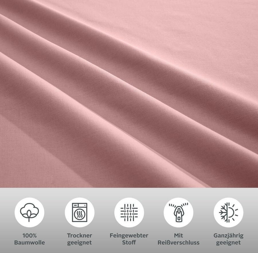 Home affaire Overtrekset Violetta in formaat 135 x 200 of 155 x 220 cm Dekbedovertrek van katoen romantische dekbedovertrek met volants (2-delig) - Foto 8