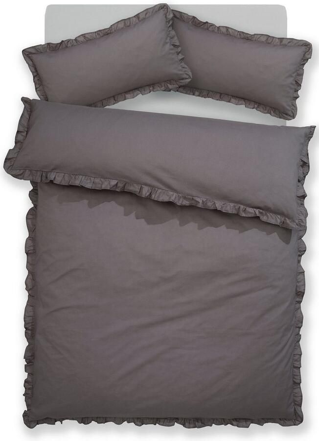 Home affaire Overtrekset Violetta in formaat 135 x 200 of 155 x 220 cm Dekbedovertrek van katoen romantische dekbedovertrek met volants (2-delig) - Foto 4