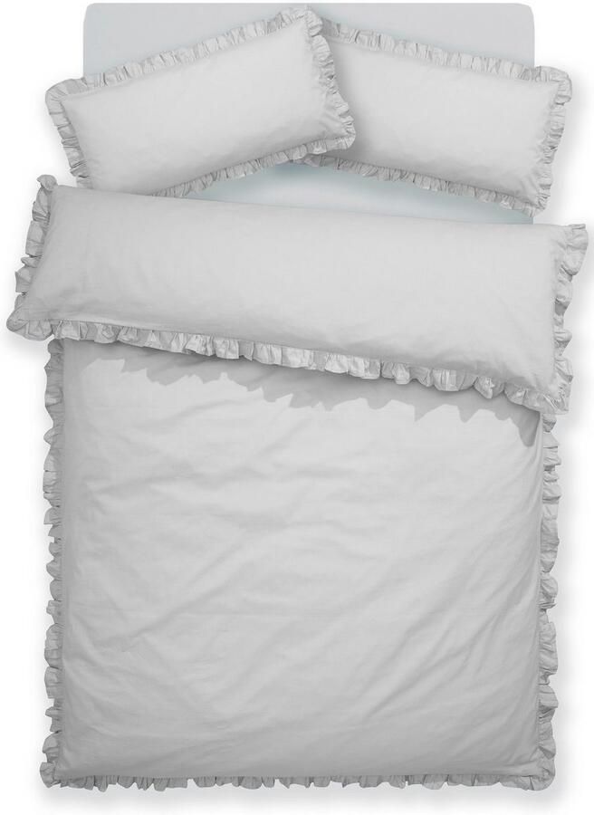 Home affaire Overtrekset Violetta in formaat 135 x 200 of 155 x 220 cm Dekbedovertrek van katoen romantische dekbedovertrek met volants (2-delig) - Foto 5