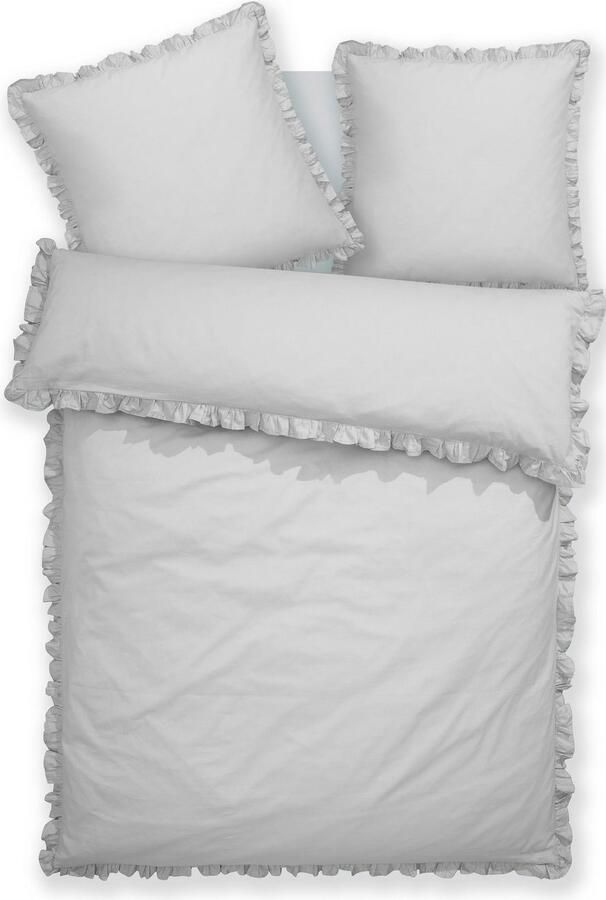 Home affaire Overtrekset Violetta in formaat 135 x 200 of 155 x 220 cm Dekbedovertrek van katoen romantische dekbedovertrek met volants (2-delig) - Foto 6