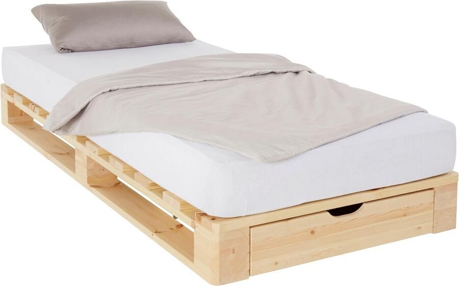 Home affaire Palletbed "ALASCO" BESTSELLER! Met lade gecertificeerd massief hout uit te breiden tot tweepersoons- of familiebed - Foto 20