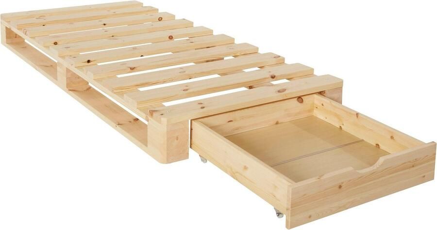 Home affaire Palletbed "ALASCO" BESTSELLER! Met lade gecertificeerd massief hout uit te breiden tot tweepersoons- of familiebed - Foto 14