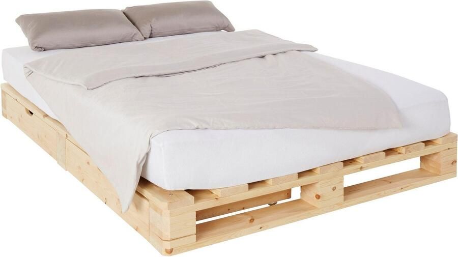 Home affaire Palletbed ALASCO BESTSELLER! Met lade gecertificeerd massief hout uit te breiden tot tweepersoons- of familiebed
