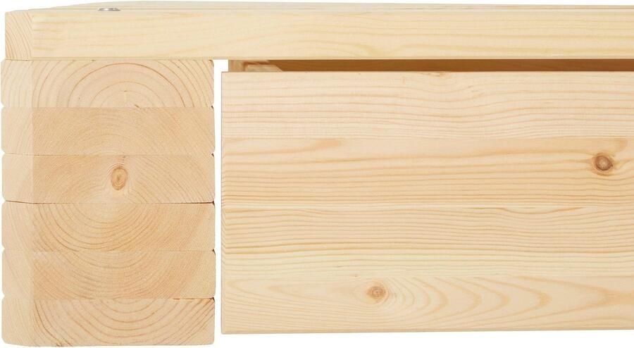 Home affaire Palletbed "ALASCO" BESTSELLER! Met lade gecertificeerd massief hout uit te breiden tot tweepersoons- of familiebed - Foto 11