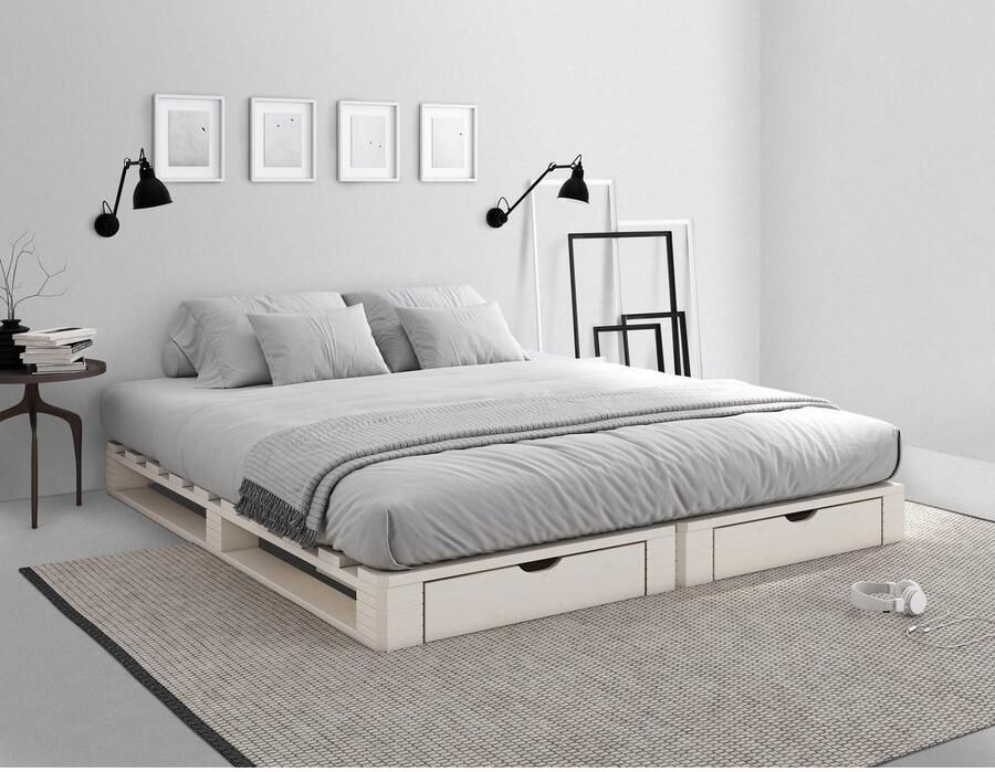 Home affaire Palletbed "ALASCO" BESTSELLER! Met lade gecertificeerd massief hout uit te breiden tot tweepersoons- of familiebed - Foto 6