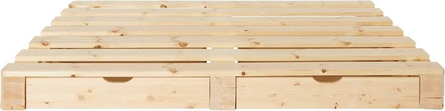 Home affaire Palletbed ALASCO BESTSELLER! Met lade gecertificeerd massief hout uit te breiden tot tweepersoons- of familiebed - Foto 12