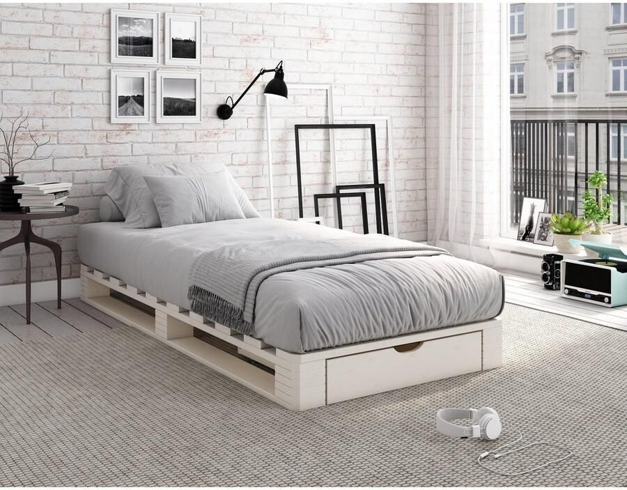 Home affaire Palletbed "ALASCO" BESTSELLER! Met lade gecertificeerd massief hout uit te breiden tot tweepersoons- of familiebed - Foto 4