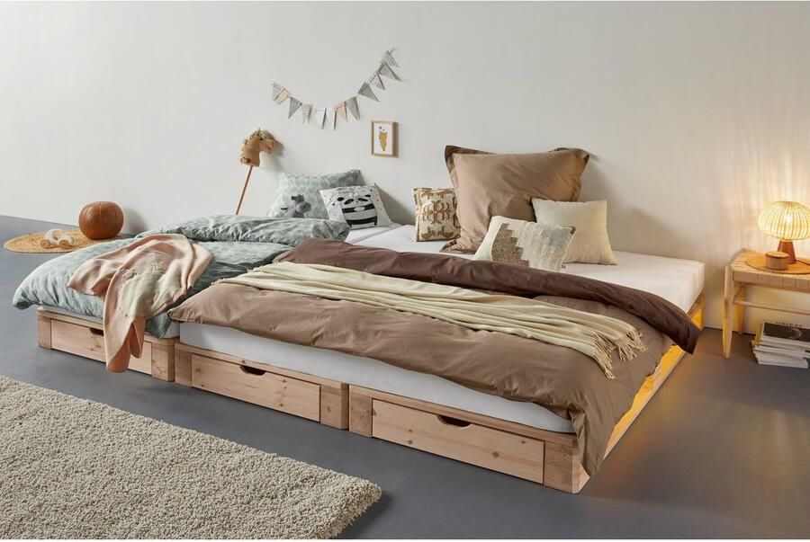 Home affaire Palletbed "ALASCO" BESTSELLER! Met lade gecertificeerd massief hout uit te breiden tot tweepersoons- of familiebed - Foto 7