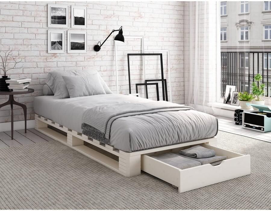 Home affaire Palletbed "ALASCO" BESTSELLER! Met lade gecertificeerd massief hout uit te breiden tot tweepersoons- of familiebed - Foto 5