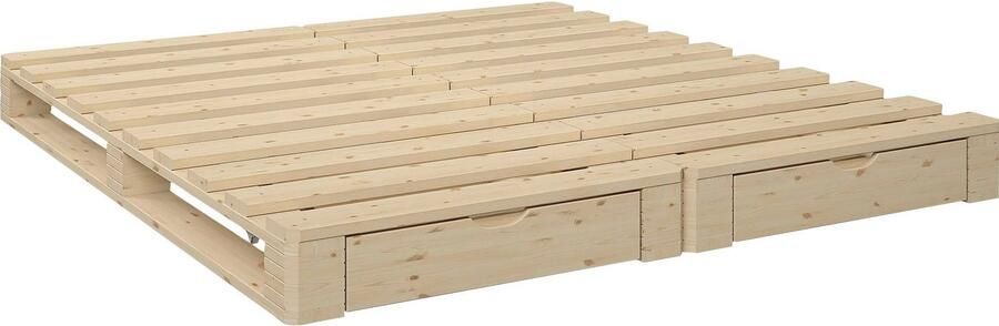 Home affaire Palletbed "ALASCO" BESTSELLER! Met lade gecertificeerd massief hout uit te breiden tot tweepersoons- of familiebed - Foto 17