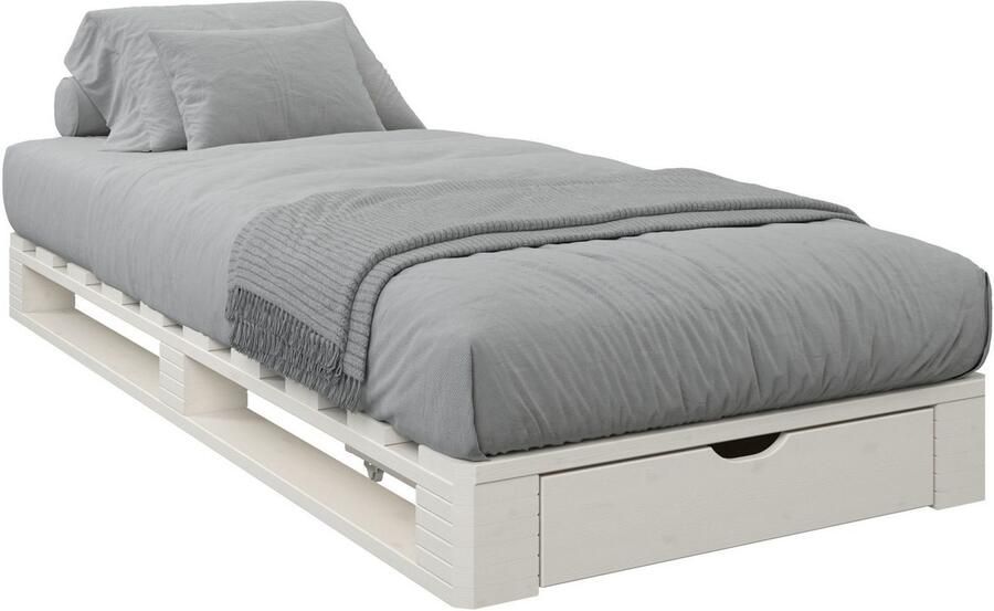 Home affaire Palletbed "ALASCO" BESTSELLER! Met lade gecertificeerd massief hout uit te breiden tot tweepersoons- of familiebed