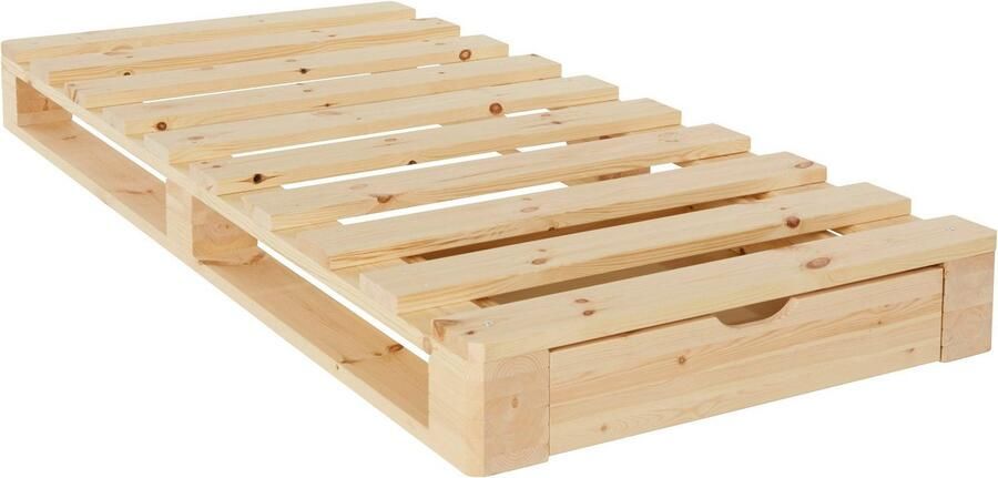 Home affaire Palletbed "ALASCO" BESTSELLER! Met lade gecertificeerd massief hout uit te breiden tot tweepersoons- of familiebed - Foto 16
