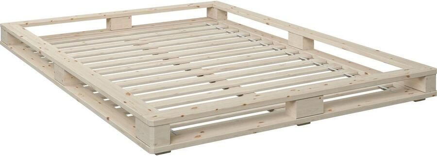 Home affaire Futonbed PALO BESTSELLER! Massief houten bed rondom opbergruimte