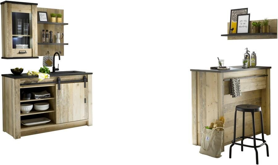 Home affaire Pantry keuken Sherwood Breedte 131 cm zonder elektrische apparaten - Foto 11