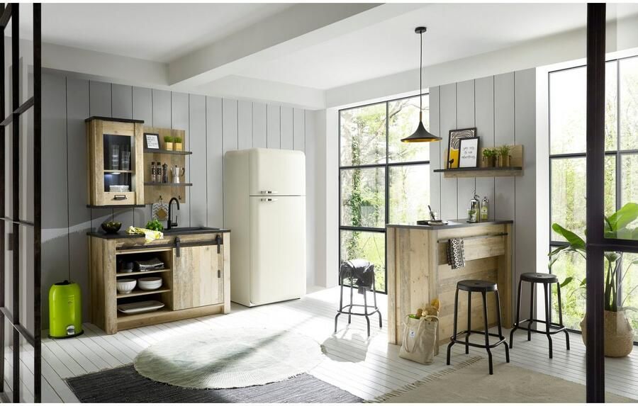 Home affaire Pantry keuken Sherwood Breedte 131 cm zonder elektrische apparaten - Foto 8