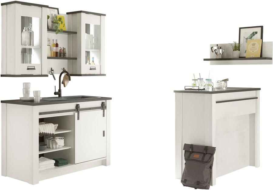 Home affaire Pantry keuken Sherwood Breedte 160 cm zonder elektrische apparaten - Foto 9